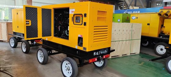30KW Kangmingsi Generator Set with ISO9001 Sound Attenuated Enclosure Water Cooling System Mobile Trailer and Auto Start