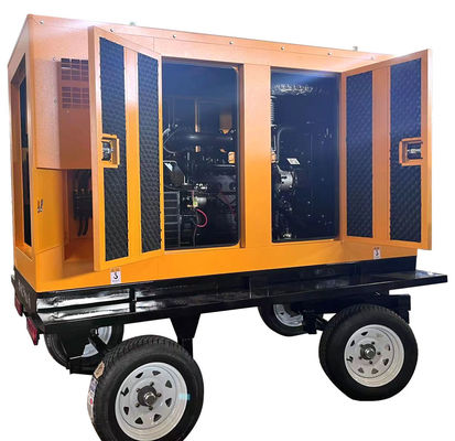 125KVA Mobile Trailer Diesel Generator Set with Deep Sea Module and Self Starting