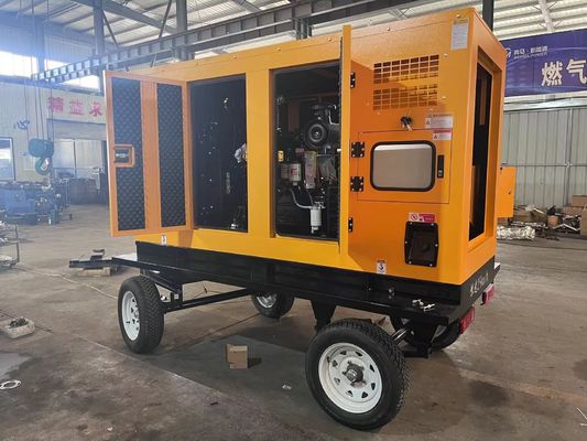 125KVA Mobile Trailer Diesel Generator Set with Deep Sea Module and Self Starting